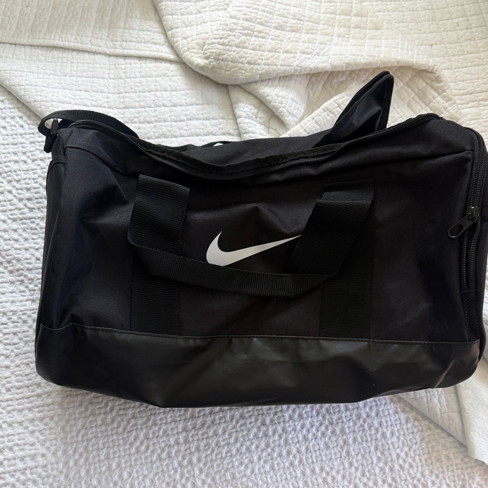 Nike Black and White Duffel Bag